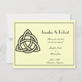 黒いケルト結び目模様日付の保存 セーブザデート (正面)