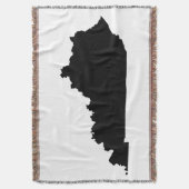 黒いケンタッキーの形 スローブランケット (正面縦)