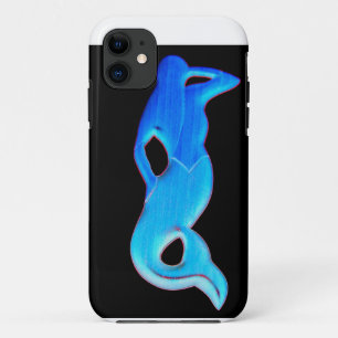黒いケースの青い人魚 iPhone 11 ケース