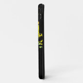 黒いケースメイトiPhone CAに虹色のブル象 Case-Mate iPhoneケース (裏面/左)