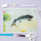 黒いコイの魚のティッシュペーパー 薄葉紙 (クラフト)