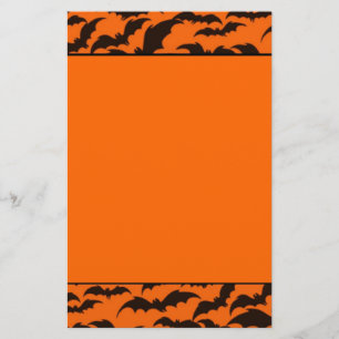 黒いコウモリのハロウィン 便箋