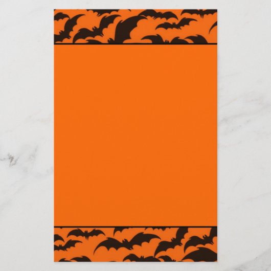 黒いコウモリのハロウィン 便箋 (正面)