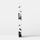 黒いコウモリの羽を持つハロウィンのハート Case-Mate iPhoneケース (裏面 / 左)