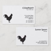 黒いコケレルシンボル – 白 名刺 (正面/裏面)