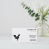 黒いコケレルシンボル – 白 名刺 (スタンド正面)