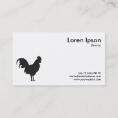 黒いコケレルシンボル – 白 名刺 (裏面)