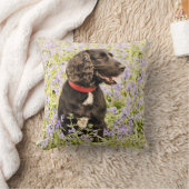 黒いコッカースパニエルのクッション クッション (ブランケット)