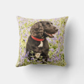 黒いコッカースパニエルのクッション クッション (裏面)