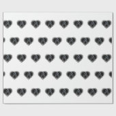 黒いコッカースパニエルの恋人 ラッピングペーパー (フラット)