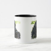 黒いコッカースパニエル犬のコーヒー・マグ マグカップ (中央)