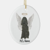 黒いコッカー・スパニエル犬の追悼メモリアル セラミックオーナメント (右)