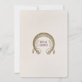 黒いコラリリーのブライダルシャワー アールヌーボー デコ イン 招待状 (裏面)