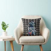 黒いコルセアのスカルが剣を交差した クッション (椅子)