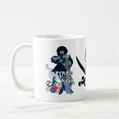 黒いコルセアのスカルが剣を交差した コーヒーマグカップ (左)
