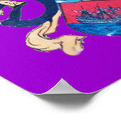 黒いコルセアパープル ポスター (角)