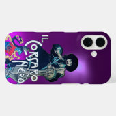 黒いコルセアパープル Case-Mate iPhoneケース (裏面 (横))