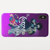 黒いコルセアパープル Case-Mate iPhoneケース (裏面(横))