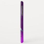 黒いコルセアパープル Case-Mate iPhoneケース (裏面/左)