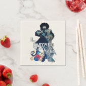 黒いコルセアホワイト スタンダードカクテルナプキン (インサイチュ)