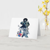 黒いコルセア カード (黄色い花)