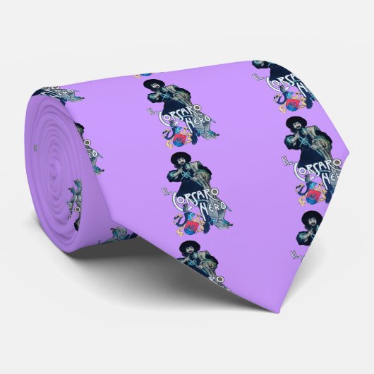 黒いコルセア ネクタイ (ロール)