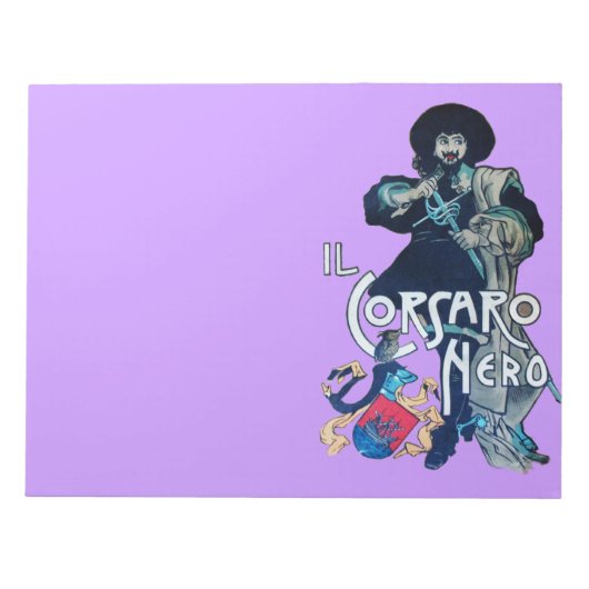 黒いコルセア ノートパッド (正面)