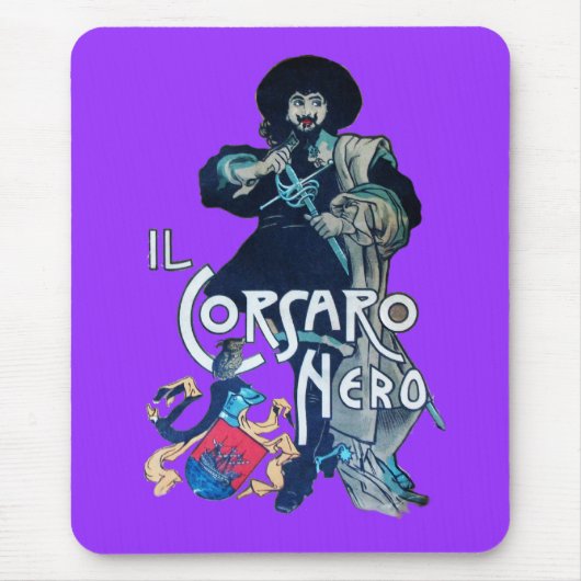 黒いコルセア マウスパッド (正面)