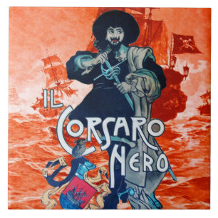 黒いコルセア/海賊船の赤い戦い タイル