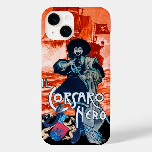 黒いコルセア/海賊船の赤い戦い Case-Mate iPhoneケース (裏面)