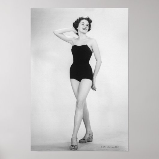 黒いコルセットの女性 ポスター (正面)