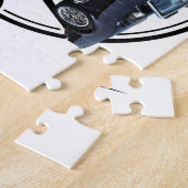 黒いコルベットが付いているヴィンテージのガレージ ジグソーパズル (側面)