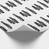 黒いコルベット ラッピングペーパー (角)