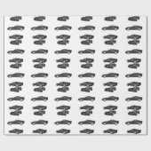 黒いコルベット ラッピングペーパー (フラット)