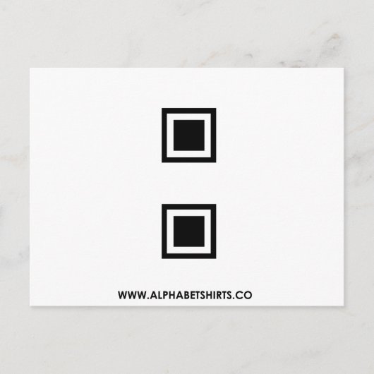 黒いコロン ポストカード (正面)