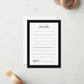 黒いコンテンポラリータイムカプセル1日の誕生日 ノートカード (正面/裏面インサイチュ)