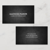 黒いコンテンポラリーテクスチャの背景 名刺 (正面/裏面)
