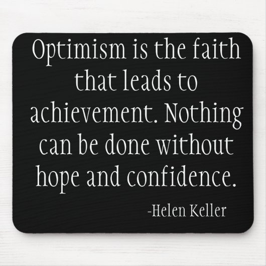 黒いコンピュータマウスパッド(ヘレン・ケラー) マウスパッド (正面)