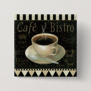黒いコーヒー 缶バッジ