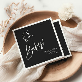 黒いゴシック様式とムーディハロウィーンのベビーシャワー スタンダードカクテルナプキン