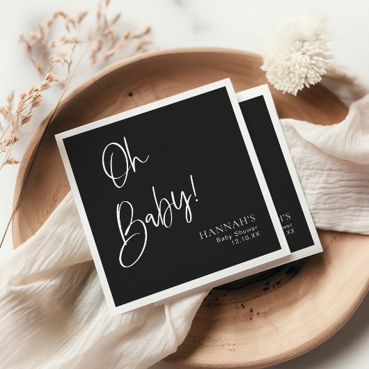 黒いゴシック様式とムーディハロウィーンのベビーシャワー スタンダードカクテルナプキン