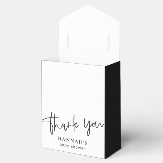 黒いゴシック様式とムーディハロウィーンのベビーシャワー フェイバーボックス (オープン)
