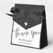 黒いゴシック様式とムーディハロウィーンのベビーシャワー フェイバーボックス (正面サイド)