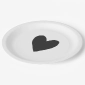 黒いゴシック様式とムーディハロウィーンのベビーシャワー ペーパープレート (アングル)