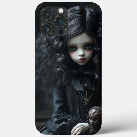 黒いゴシック様式の少女 Case-Mate iPhoneケース (裏面)