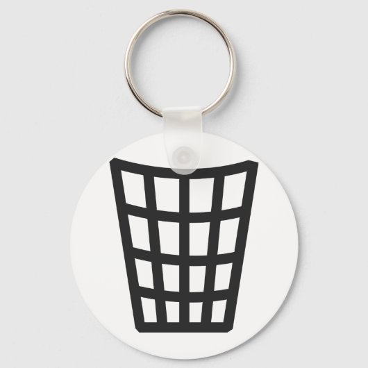 黒いゴミ箱アイコン キーホルダー (正面)