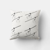 黒いゴンドラ(白い装飾用クッション) クッション (裏面)