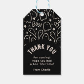 黒いゴーストがかわいいサンクス ギフトタグ (正面)