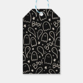 黒いゴーストのキュートなサンクス ギフトタグ (裏面)