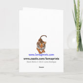 黒いサイのクリスマスカード シーズンカード (裏面)